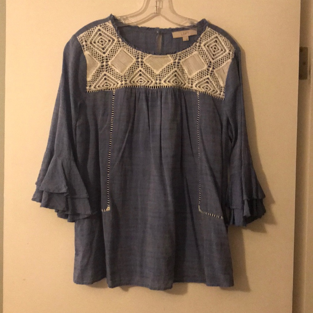 LOFT bell sleeve top